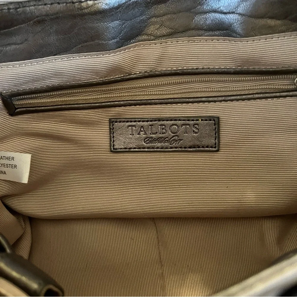 Talbots Metallic Silver Small Satchel